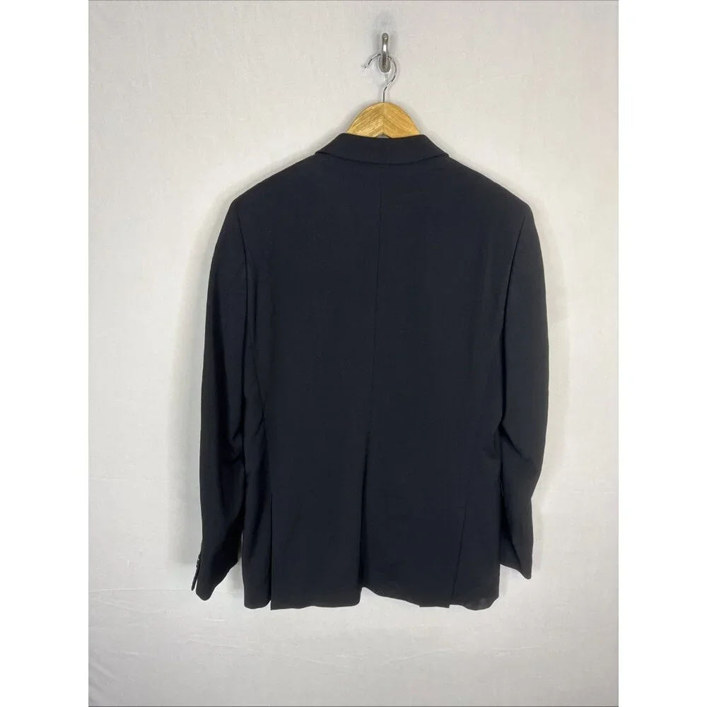 Banana Republic Cerruti Wool Blazer Black Tailored Fit Men 40R Sport Coat‎